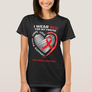 Tragen Sie Rot Für Meinen Freund Herzkrankheit Bew T-Shirt