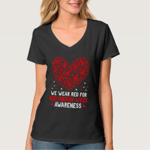 Tragen Sie Rot für Red Ribbon Week Awareness Droge T-Shirt