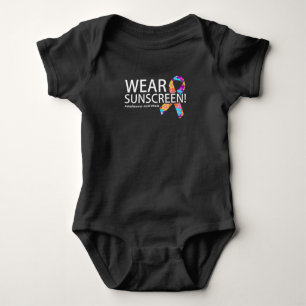 Tragen Sie Sonnenschutzmittel Melanom Bewusstsein Baby Strampler