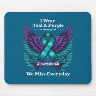 Tragen Sie Teal &amp; Lila in Erinnerung an einen  Mousepad