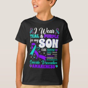Tragen Sie Türkis Lila Für Sohn Selbstmordpräventi T-Shirt