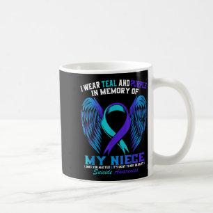 Tragen Sie Türkis und Lila für das Niece Awareness Kaffeetasse