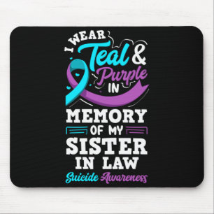 Tragen Sie Türkis und Lila in Erinnerung an die Sc Mousepad