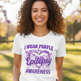 Tragen Sie violette Epilepsie-Bewusstseins-Schmett Tri-Blend Shirt
