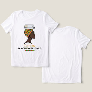 Tragen von Schwarzer Exzellenz - Kente Kopfwickel Tri-Blend Shirt