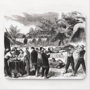 Tragen weg vom verletzten nach dem Antietam Mousepad