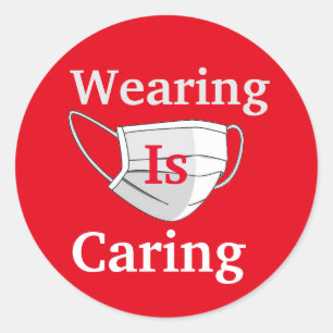 Tragen wird Gekümmert Runder Aufkleber