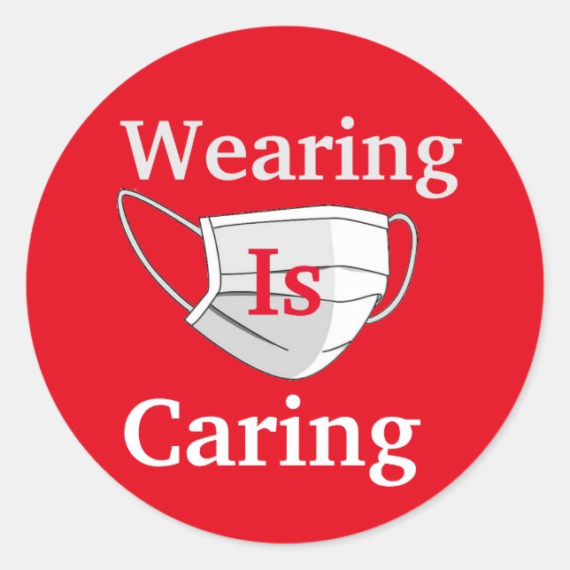 Tragen wird Gekümmert Runder Aufkleber (Vorderseite)