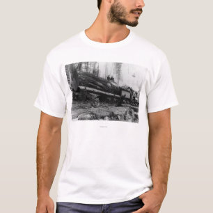 Tragende Männer des Protokollierungs-Zugs und T-Shirt