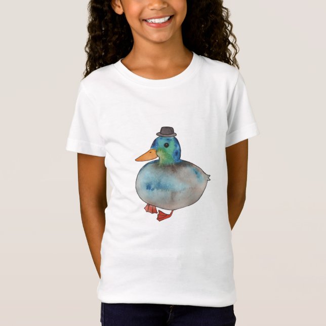Tragender Hut der Ente T-Shirt (Vorderseite)