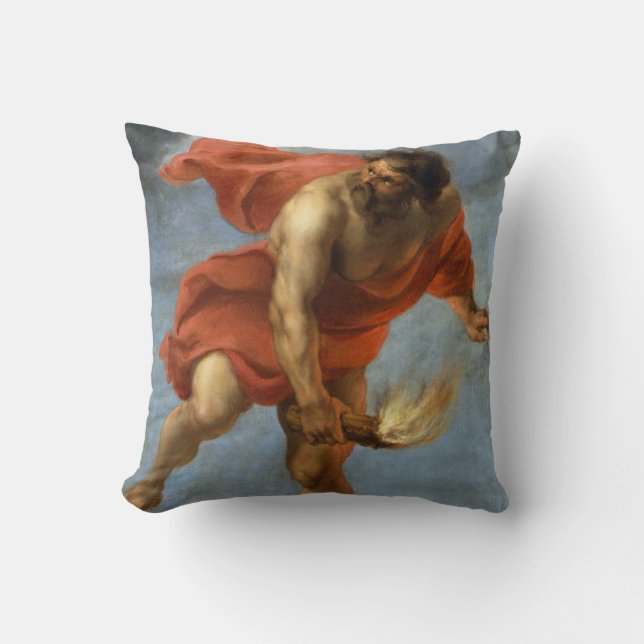 Tragendes Feuer PROMETHEUS Kissen (Vorderseite)