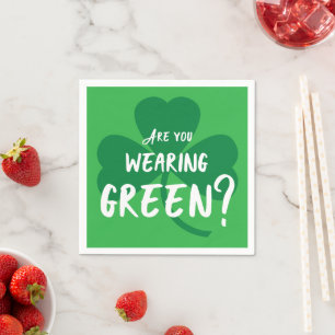 Tragendes Grün? Kleeblatt-St Patrick TagesParty Serviette