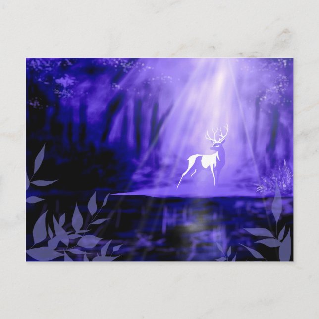 Träger der Wünsche - White Stag Postkarte (Vorderseite)