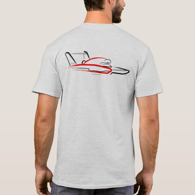 Tragflächenboot 01 Ash Back T-Shirt (Rückseite)
