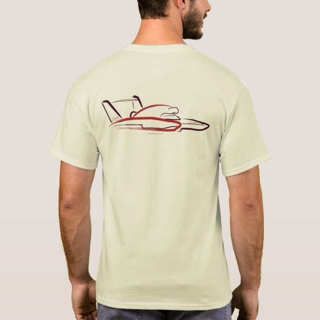 Tragflächenboot 01 Natural Back T-Shirt (Rückseite)