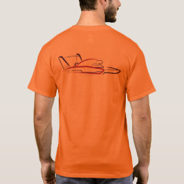 Tragflächenboot 01 Orange Rückseite T-Shirt