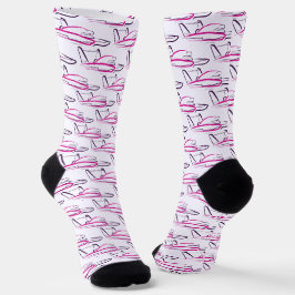Tragflächenboot 01 Pink Socken