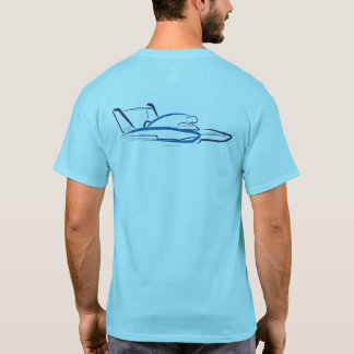 Tragflügelboot 01 Blue Horizon Back T-Shirt