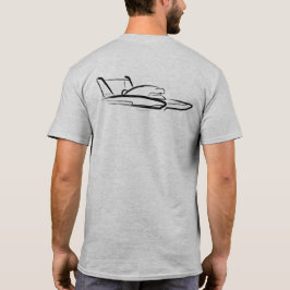 Tragflügelboot 01 Grau Rückseite T-Shirt