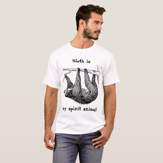 Trägheit ist mein Geist animal|| gerade tun ihn T-Shirt (Vorne ganz)