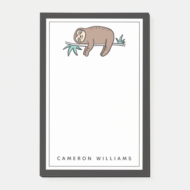 Trägheit sagt sich entspannen post-it klebezettel (Vorderseite)