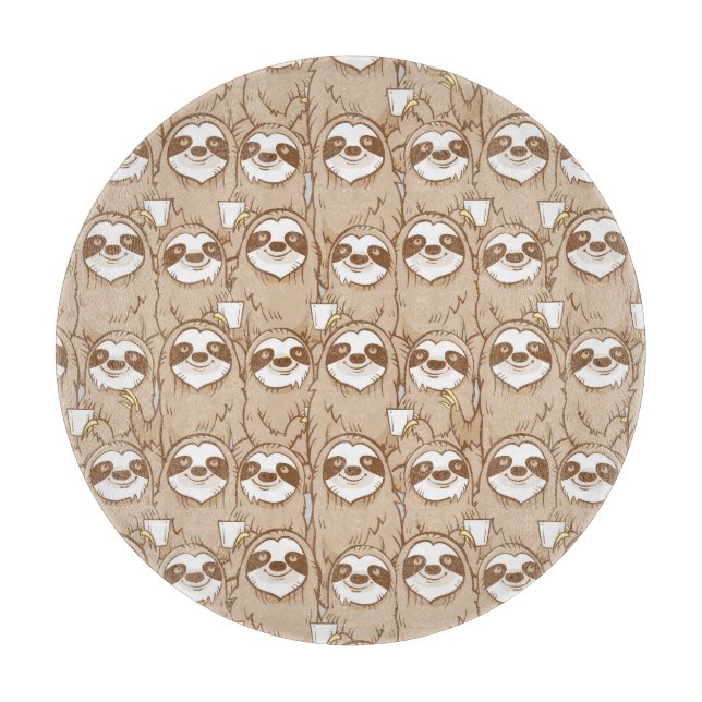 Trägheiten u. Kaffee-Muster Schneidebrett (Vorderseite)