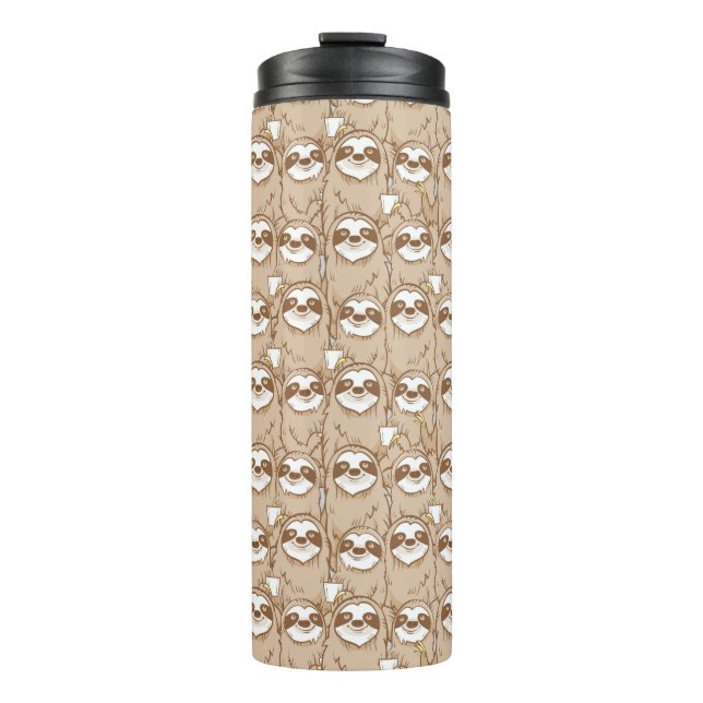 Trägheiten u. Kaffee-Muster Thermosbecher (Vorderseite)