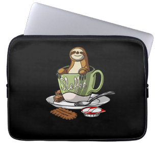 Trägheits-Kaffee Sloffee Liebhaber-Tier Sloffee Laptopschutzhülle