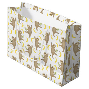 Trägheits-u. Bananen-Muster Große Geschenktüte