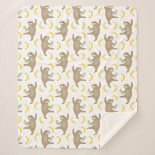 Trägheits-u. Bananen-Muster Sherpadecke