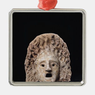 Tragische Maske Ornament Aus Metall