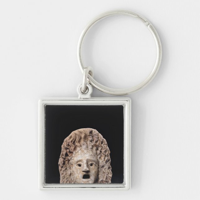 Tragische Maske Schlüsselanhänger (Vorne)