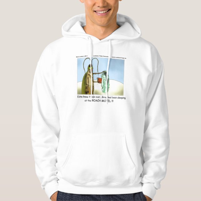 Tragödie im Roach Motel Funny Cartoon Hoodie von (Vorderseite)