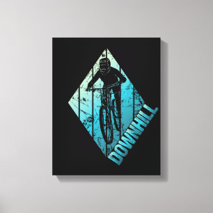 Trail Biking Downhill Mountain Biker Leinwanddruck