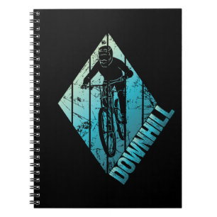 Trail Biking Downhill Mountain Biker Notizblock