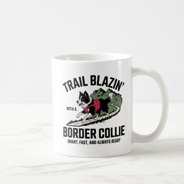 Trail Blazin's Border Collie Adventure Design Kaffeetasse (Rechts)