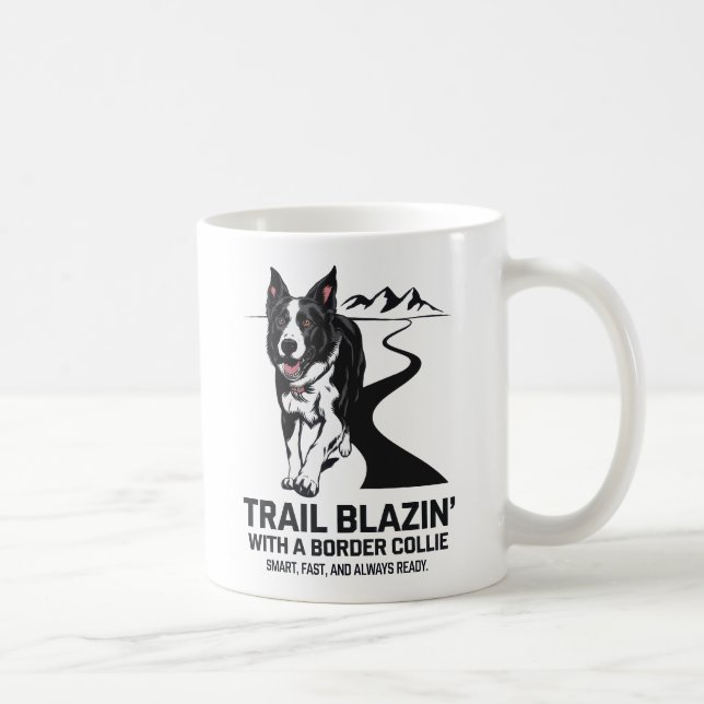 Trail Blazin's Border Collie Adventure Design Kaffeetasse (Rechts)