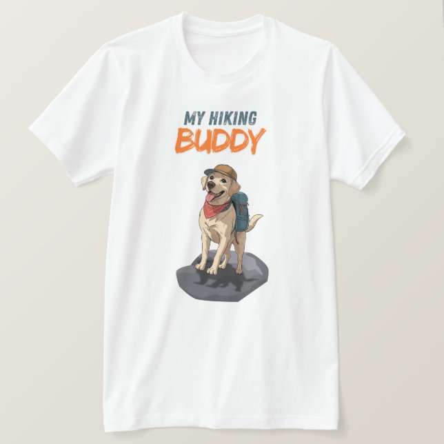 Trail Buddy – Abenteuer mit Labrador T-Shirt (Design vorne)