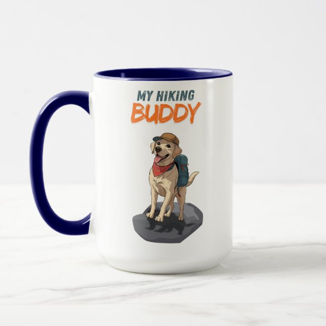 Trail Buddy – Labrador-Abenteuer beim Wandern Tasse (Links)