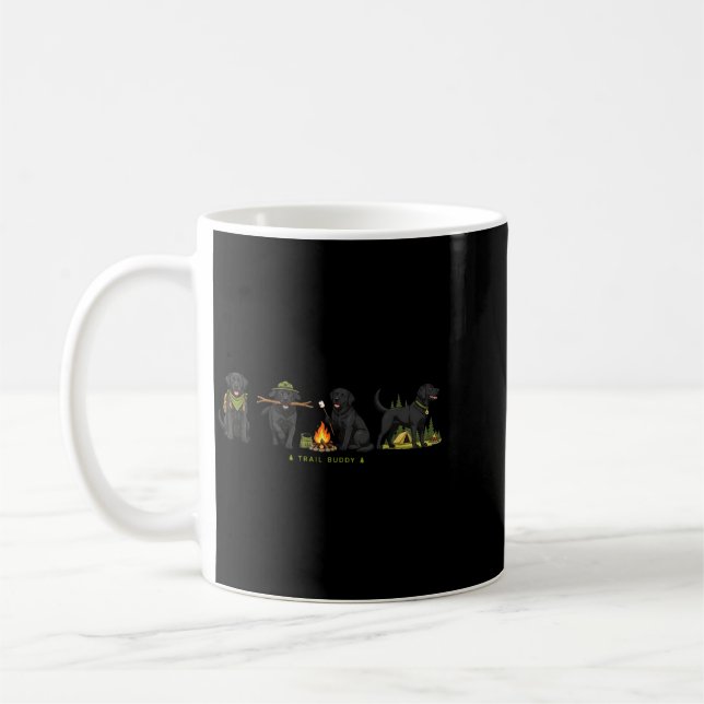 Trail Buddy schwarzer Labrador Camping Wandern Hun Kaffeetasse (Links)