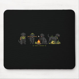 Trail Buddy schwarzer Labrador Camping Wandern Hun Mousepad