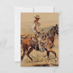 „Trail Drive“ 2 Western Art von Edward Borein Dankeskarte