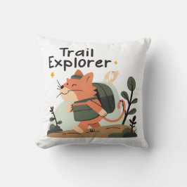 Trail Explorer-Katze - dekoratives Kissen