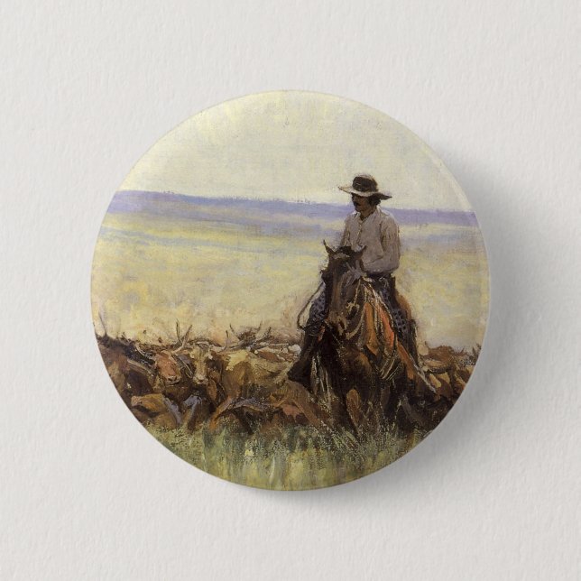 Trail Herd nach Wyoming von WHD Koerner Button (Vorderseite)