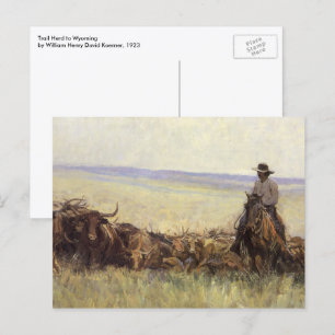 Trail Herd nach Wyoming von WHD Koerner Postkarte
