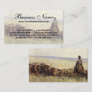 Trail Herd nach Wyoming von WHD Koerner Visitenkarte