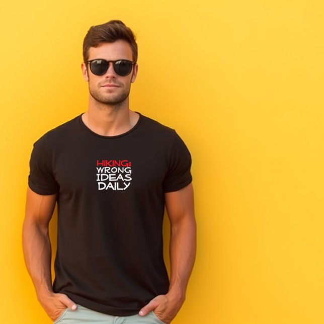 Trail Hiking camping humor black red T-Shirt (Von Creator hochgeladen)