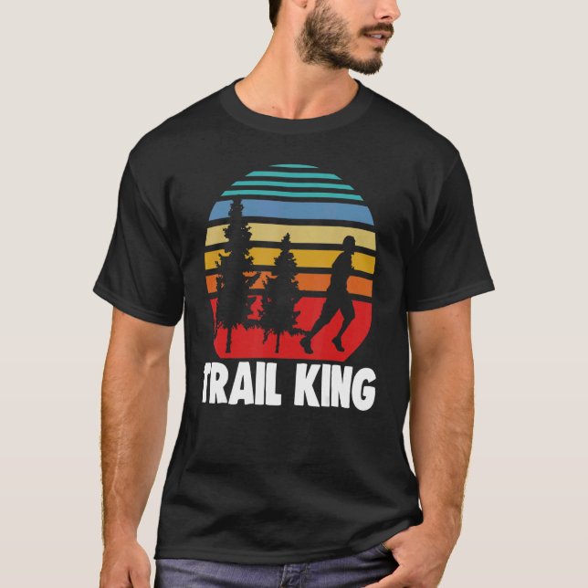 Trail King Lauf Wanderwege Männer Athelete Sport L T-Shirt (Vorderseite)