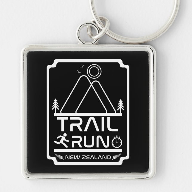 Trail Lauf Neuseeland Schlüsselanhänger (Vorne)
