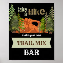Trail Mix Bar Sign Poster